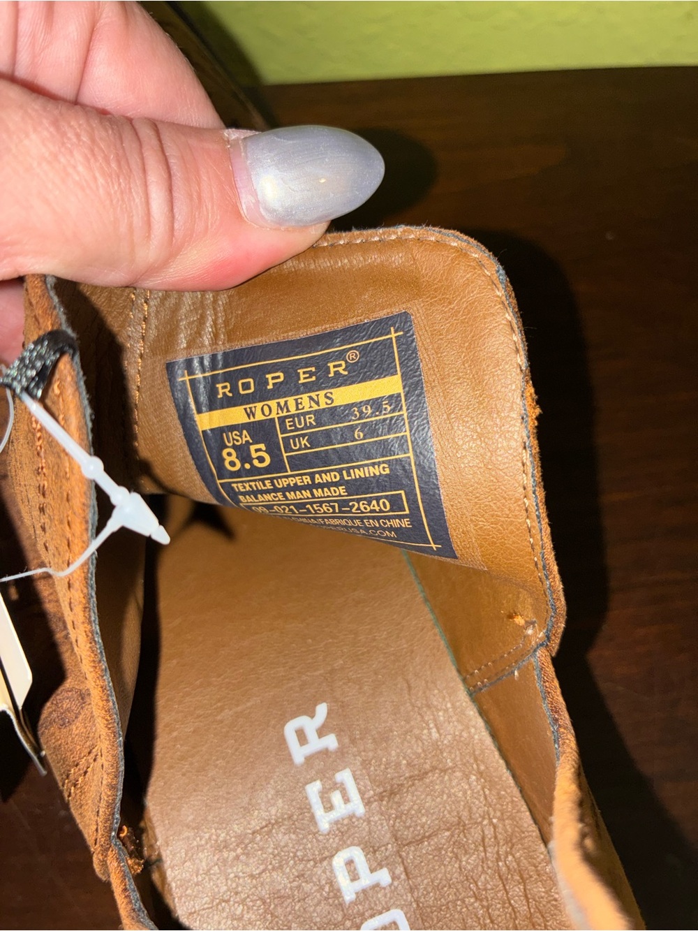 Roper Taupe Floral-Embossed Ankle Booties - Picture 8 of 8